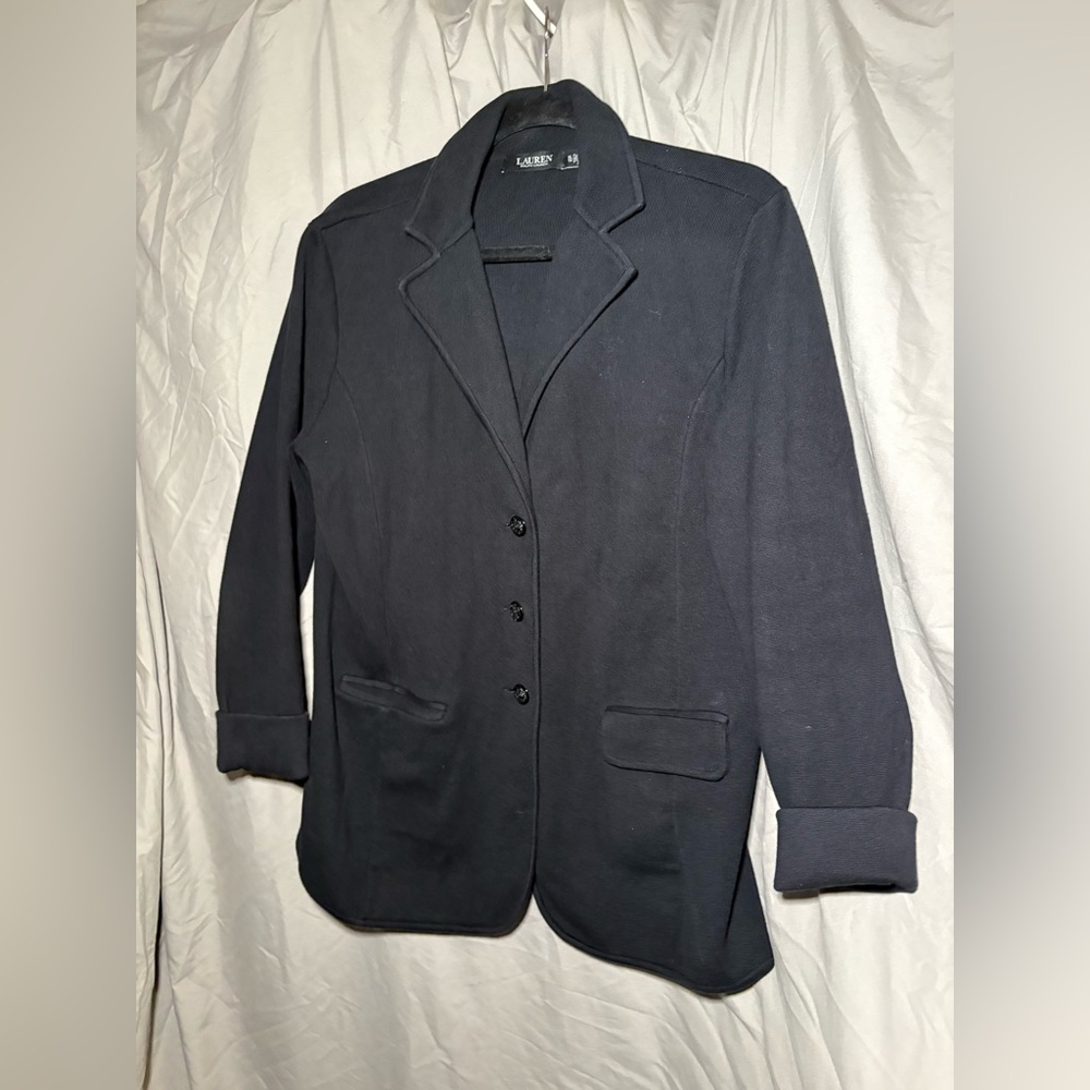 Ralph Lauren knit blazer in black Size XL